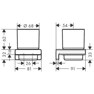 Стакан для зубных щёток Hansgrohe AddStoris 41749340
